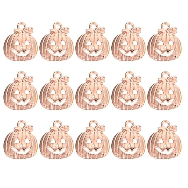 100 Uds. Colgantes con diseño de calabaza para decoraciones de Halloween