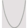 thumbnail image 2 of 14K White Gold Wg 5.25mm Semi-Solid Curb Chain (24 X 5.25) Made In South Africa bc105-24, 2 of 5