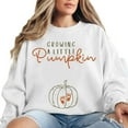 thumbnail image 4 of Growing A Little Pumpkin Fall Maternity Sweatshirt, Pregnancy Announcement Sweater, Cotton Casual Pullover for Moms-to-Be, 4 of 7