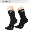 thumbnail image 4 of Calcetines de ciclismo absorbentes de sudor, anti-fricción l Calcetines de bicicleta al aire libre negros unisex 1 par letra, 4 of 6