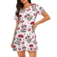 thumbnail image 1 of Disketp Caring Cow para Camisón Corto de Manga Corta para Mujeres, Camisón Cómodo con Escote Redondo, Bonito y Confortable, 1 of 6