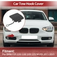 thumbnail image 3 of Tapa del gancho de remolque delantero del automóvil Unique Bargains para BMW F20 116i 118i 120i 125i M135i 2011-2015, tapa del gancho de remolque del parachoques No.51117292947, plástico gris, 1 Pc, 3 of 6