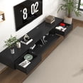 thumbnail image 2 of Blotout 78.7''Minimalist Floating TV Stand, Modern Wall-Mounted Media Console with 4 Drawers, Soft Close Hydraulic Cabinets, Round Corner & Cable Management for Wall-mounted TV Up to 90'', 2 of 8