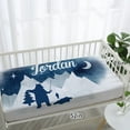 thumbnail image 6 of Custom Baby Bedding Set for Boys-Moonlit Forest Design,Personalized Name 5 Pcs Nursery Bedding-Soft Chic Blanket,Sheet,Changing Pad Cover, Room Rug and Wall Art Set for Newborns Gifts, 6 of 8