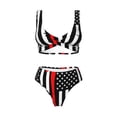 thumbnail image 4 of Daiia Firefighters USA Flag Women's Bikini Set Two Piece Swimsuit High Waisted Bikini Adjustable Straps Bikini Perfect for Beach, Pool, and Summer Vacation-, 4 of 9