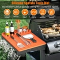 thumbnail image 5 of Silicone Grill Mat, Griddle Tools Mat for Blackstone, Spatula Grill Mat with Drip Pad for Kitchen, Cooking, Countertop, BBQ Caddy Utensils Holder Griddle Accessories for Blackstone, 5 of 7