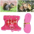 thumbnail image 4 of Minzimin Hamster Harness, Adjustable Walking Vest Set Walking Harness Vest Leash Set for Syrian Hamster Squirrels Gerbils Golden Bears Ferret, 4 of 8