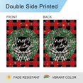 thumbnail image 5 of Merry Christmas Garden Flag Christmas Wreath Garden Flag 12.5x18 Double Sided Buffalo Check Plaid Rustic Farmhouse Yard Flag Christmas Winter Outdoor Decor B, 5 of 6