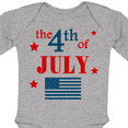 thumbnail image 4 of Inktastic The 4th of July- Boys or Girls Long Sleeve Baby Bodysuit, 4 of 5