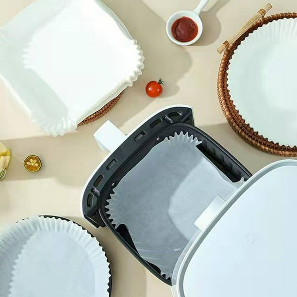 100 UdsBandeja de papel para hornear para horno de vapor con revestimiento de papel para freidora de aire (B blanco) Ndcxsfigh Nuevos Originales