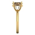 thumbnail image 3 of 2.5 ct Oval Cut Simulated Champagne Diamond Three-Stone Engagement Ring for Women in 18K Yellow Gold, 3 of 5