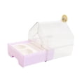 thumbnail image 2 of Baño colgante para pájaros con comedero, bañera para pájaros, jaula, accesorio para casa, cuenco para periquitos, cotorras, pájaros pequeños y Púrpura claro, 2 of 8