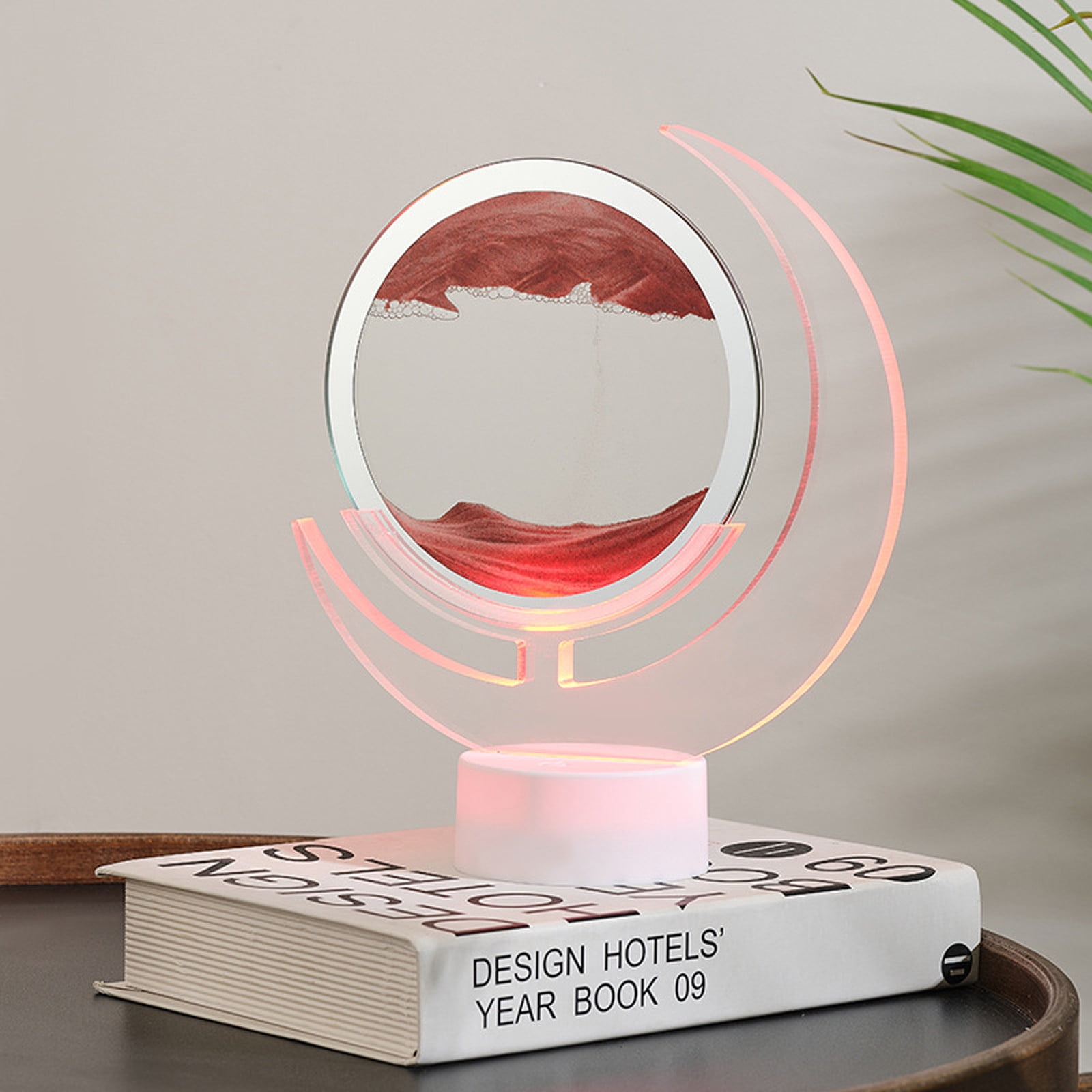 Wovilon Night Light Usb Streaming Sand Painting Night Light, 3D Three-Dimensional Moon Painting, Decorative Home Gifts Bedside Ambient Sand Painting Led Table Lamp(5Ml)