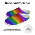thumbnail image 6 of Fotbe Colorful Glitter Rainbow Pattern Women's Fuzzy Curly Fur Memory Foam Loafer Slippers Indoor Outdoor Slippers Winter Home Shoes-46/47, 6 of 7