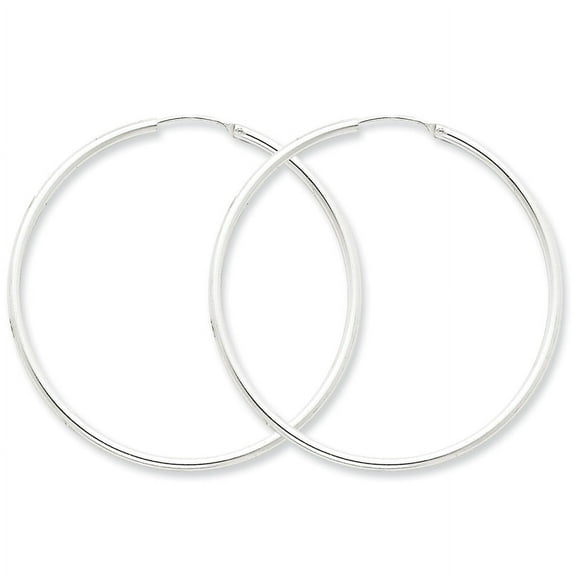 Primal Silver Sterling Silver 2mm Hoop Earrings