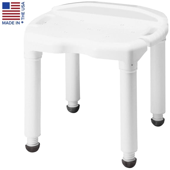 Carex Plastic Universal Shower Chair and Bath Seat with Adjustable Height Legs, 400 lb Capacity