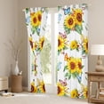 thumbnail image 3 of Manfei Teens Rustic Sunflower Curtains Pack of 2 (42x84 Each), Kawaii Farmhouse Butterfly Moth Curtains Blackout, White Yellow Bedroom Curtains, Window Curtains Bedroom Decor, 3 of 6