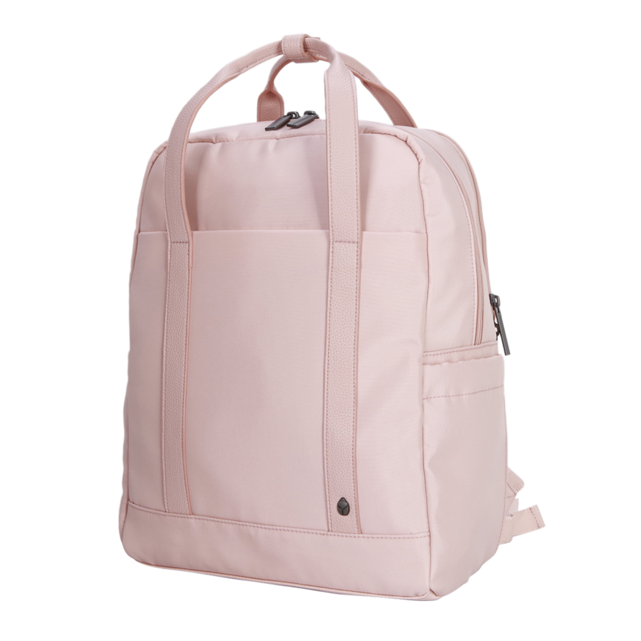 btL 16-inch Nylon Convertible Travel Backpack Tote with 15-inch Laptop Sleeve, Rose Smoke
