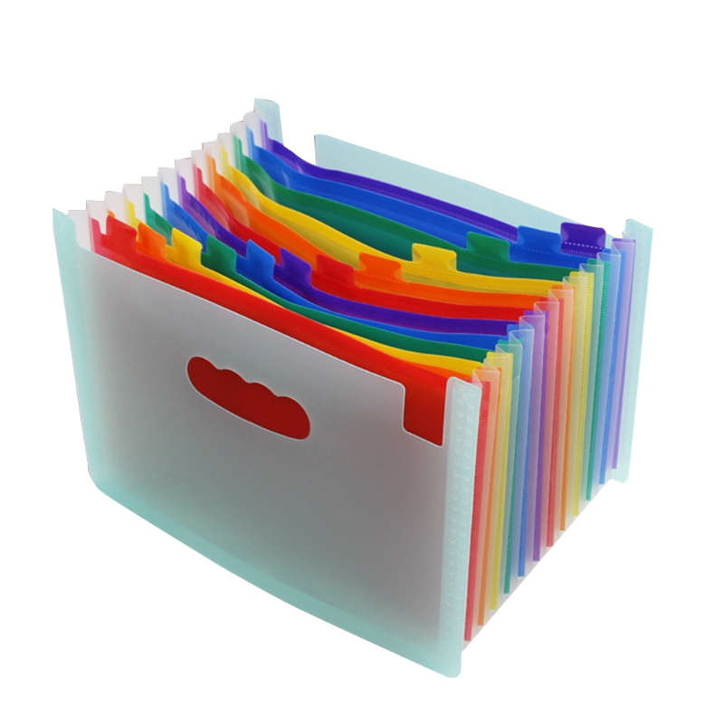 Multilayer A4 Document Standing Accordions File Folder 13 Pockets/24