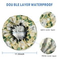 thumbnail image 3 of Shower Caps,Pioneer Flower Floral Print Pattern Waterproof Shower Cap for Women 4 Pieces,Double Reusable Hair Cover for Shower PEVA Elastic Stretch Hem, 3 of 7
