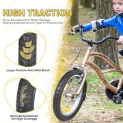 Zukka 2-Pack 20x2.2 Inch Mountain Bike Tires with 2 Inner Tubes - Foldable, Puncture Resistant, MTB Tire Set for E-Bike Off-Road Biking
