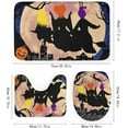 thumbnail image 4 of 4Pcs Halloween Hocus Pocus Shower Curtain Sets, Bathroom Sets with Curtain, Toilet Lid Rug, Contour Mat and Bath Mat, 12 Hooks for Set Decor (72 x 72 Inch), ONE SIZE, 4 of 7