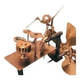thumbnail image 1 of Escultura de viento de de viento con baterista, escultura artística para decoración de jardín, figura de percusionista steampunk de metal, Oro, 1 of 5