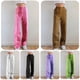 thumbnail image 4 of Pantalones de pierna recta de cintura alta para mujer Pantalones sueltos de moda con bolsillos de co Abanopi Blanco/Grande, 4 of 7
