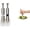 Stainless Steel, variant on Salt and Pepper Grinder Set, Original Pump & Grind Peppermill are Refillable, Modern Thumb Press Grinder, Works With Black Pepper, Sea Salt, Himalayan Salts, Stand Included