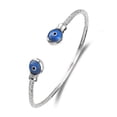 thumbnail image 2 of Better Jewelry Evil Eye .925 Sterling Silver West Indian Bangle, 1 piece, 2 of 7