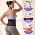 thumbnail image 6 of Adjustable Waist Trainer Wrap for Women 2PCS, 180in Total Length Breathable Stretch Fabric, Tummy Control, Back Support, Body Shaping Belt for Workout, Daily Wear, Posture Correction (Black), 6 of 7