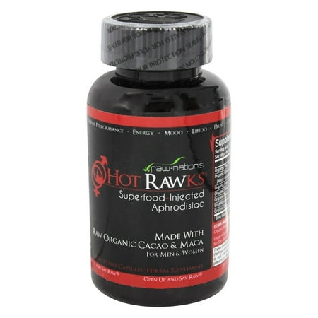 Hot Rawks - Enhancer Libido organique pour les hommes et les femmes - 60 Vegetarian Capsules