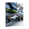 thumbnail image 2 of Stupell Industries Contemporary Speedy Racecar with Flags Canvas Art, 36 x 48, by Christine Simpson Art, 2 of 8