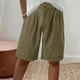 thumbnail image 2 of Mujeres Pantalones de Verano Ligero Casual Suelto Pantalones Cortos con Bolsillos, Cordón Cintura Elástica para el Uso Diario, Fiesta Y Vacaciones, 2 of 5