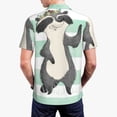 thumbnail image 4 of Daiia Cute Raccoon Pattern Men’s Polo Shirts,Solid Deck Shirt,Classic Fit, Breathable Cotton Polo for Casual and Sport Wear-XX-Large, 4 of 9
