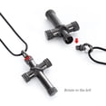 thumbnail image 5 of Rope Winding Cross Cremation Ashes Urn Pendant Necklace Memorial Keepsake Jewelry Lord’s Prayer Cross Ashes Necklaces Urn Keychain Urn Jewelry, 5 of 7