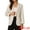 Cream White, variant on DARING DIVA Women's Notched Lapel Long Sleeve Jacket Suit Blazer S Grey