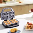 thumbnail image 2 of Máquina para Hacer Waffles de Acero Inoxidable de 850 W con Revestimiento Antiadherente de Doble Cara para Desayunos y Refrigerios, Enchufe Estadounidense, 2 of 5