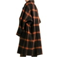 thumbnail image 2 of jjayotai Womens Casual Long Plaid Jacket, Collared Button Overcoat Tartan Shacket Jacket Loose Fit Trench Coat Winter Outwear, 2 of 6