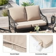 thumbnail image 4 of Pellebant Products Outdoor Deep Seat Cushion for Patio Furniture, 22" x 21", 3.5 Inch 30D Foam, Patio Chair Cushions with Waterproof, Fade-Resistant and Removable Covers, for Sofa, Couch, Beige, 4 of 7