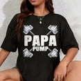 thumbnail image 1 of Camiseta de Algodón 100% para Mujer - Papa Pump Día del Padre Divertido Gimnasio Papá, 1 of 7
