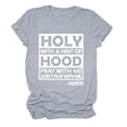 thumbnail image 2 of Tejiojio Essentials Short Sleeve Lady's Summer T-Shirt Women Casual Letters Print Shirt Tee Tops Tunic, 2 of 5