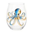 thumbnail image 2 of 4.3 x 3.3 in Artistic Ocean Life Glass Cup, Clear 2D Marine Design Drinking Glass for Water, Juice, Wine, Desk Display, Coastal Home Decor & Gift, 1Pc, 2 of 9