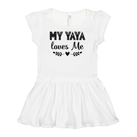 Inktastic My Yaya Loves Me Grandchild Girls Baby Dress
