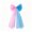 Blue, variant on Red Polyester Christmas Snow Lace Bow Netted Long Flowing Ribbon For Tree Top Decoration Display