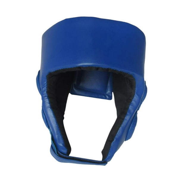 Casco de boxeo Protección total Casco de sparring Casco ventilado Frente Azul Adultos