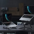 thumbnail image 5 of Laptop Stand for Desk, Adjustable Laptop Stand Holder Portable Laptop Riser with Multi-Angle Height Adjustable Computer Stand for MacBook Air/Pro and More Notebooks 10-17.3"-Black, 5 of 5