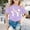 Purple, variant on Girls Tees Squid Theme Printed Children's Fashion Loose T Shirt