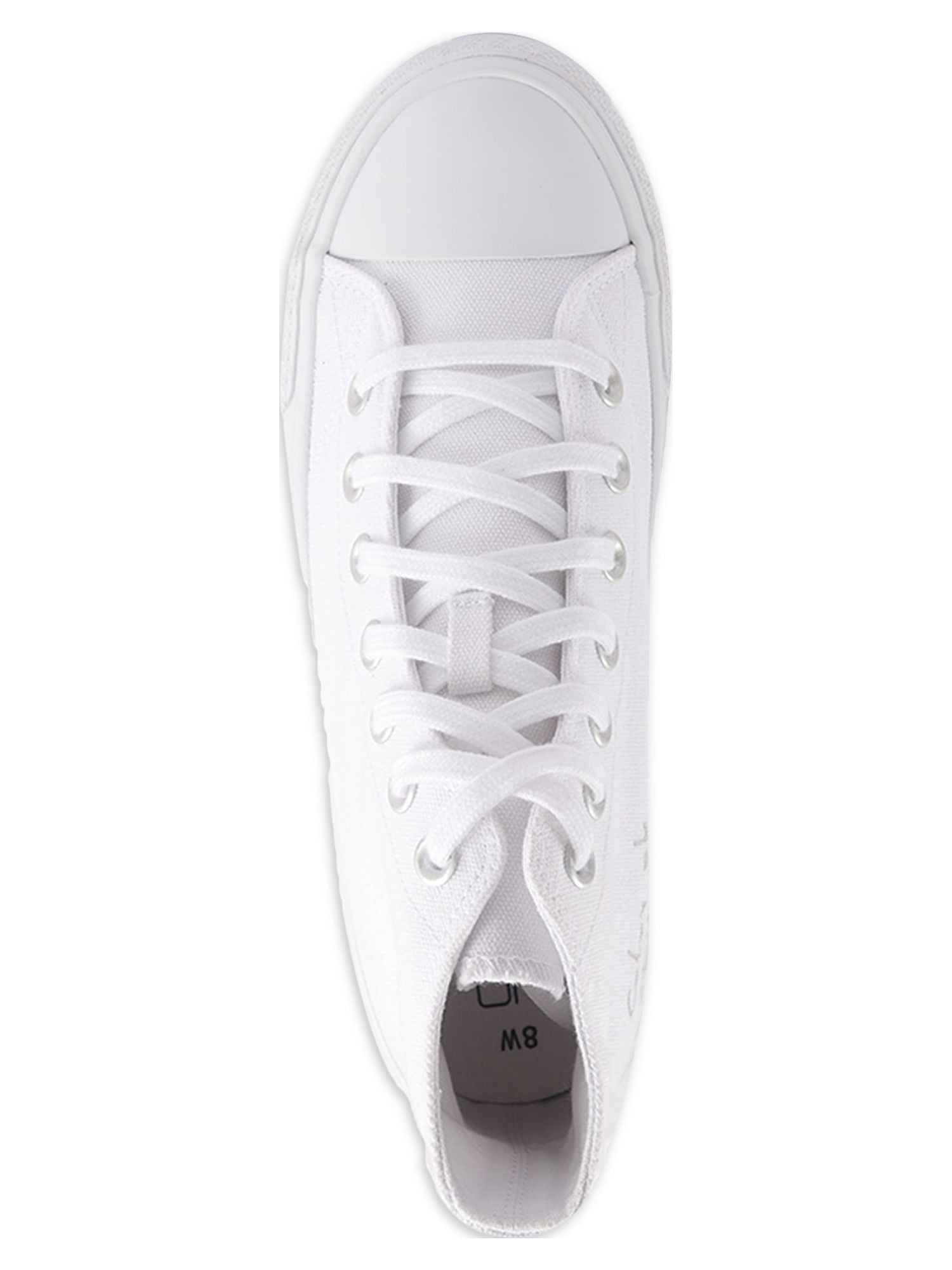 No Boundaries Women's High Top Canvas Sneakers, Wide Width