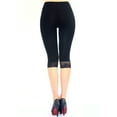 thumbnail image 4 of LiangRou Women's Ultra Thin Stretch Cropped Leggings Black Lace Trim XS, 4 of 8